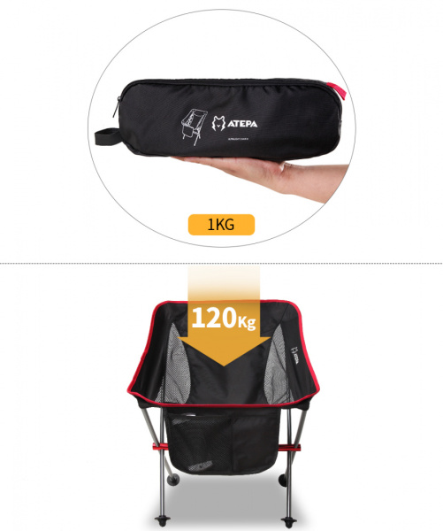 Купить Atepa 1902 ultralight chair m кресло скл. (черный) 6 110 ₽ Atepa 1902 ultralight chair m кресло скл. (черный)