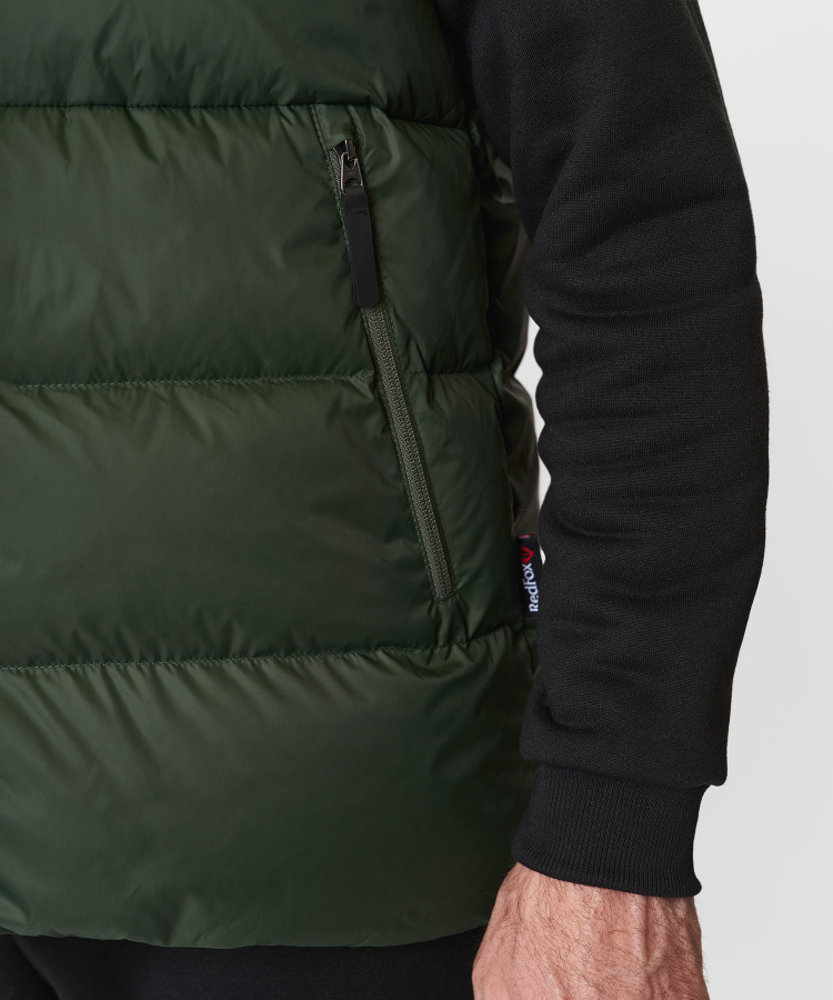 Жилет пуховый Nansen R Мужской (XXL, 5110/т.зеленый/черный, , , , , )