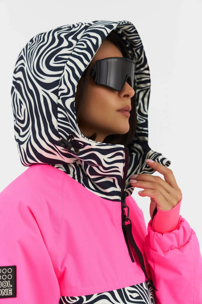 Анорак EVA AK4117 (XS, 56/NEO22/20 принта зебра/неоцикламен/черный, , , , , )