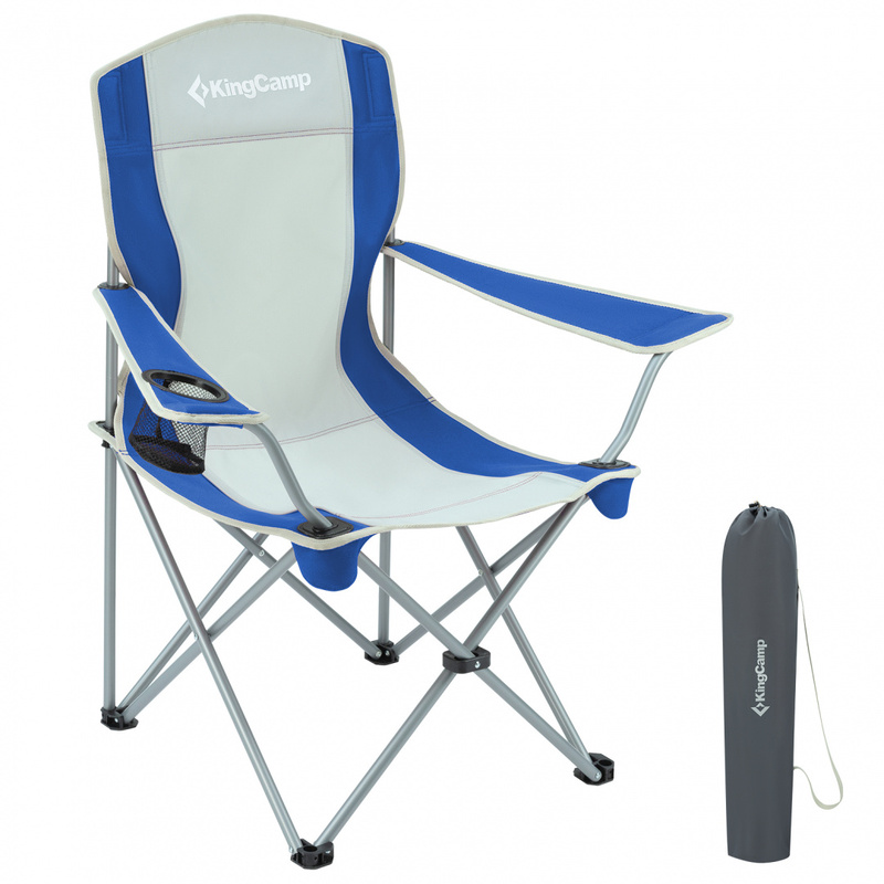 3818 Arms Chair кресло скл. cталь (84Х50Х96, сине-серый)