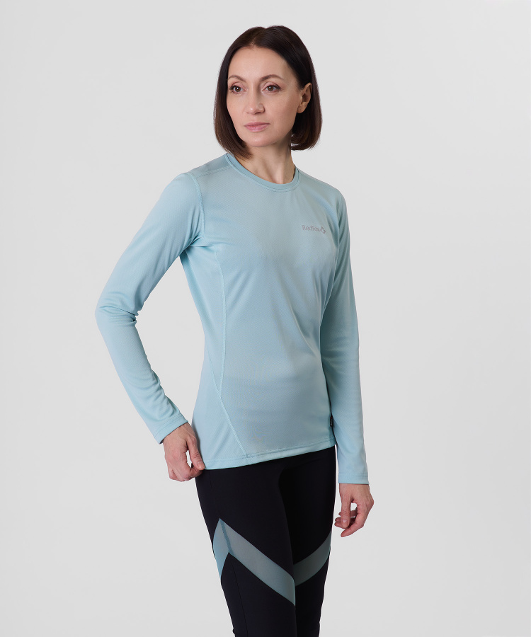 Футболка с длинным рукавом Workout R Женская (XS, 7300/лагуна, , , , , )