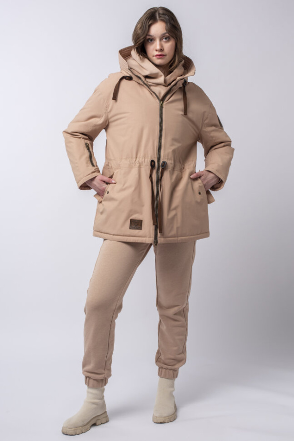 *Парка жен. арт. 48245 (170, Пудра, 92, 100, , , )