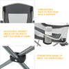 3818 Arms Chair кресло скл. cталь (84Х50Х96, сине-серый)