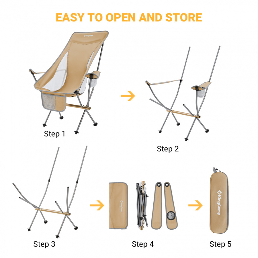 2015 Ultralight Arm Chair кресло раскладн. сталь (бежевый) 2015 Ultralight Arm Chair кресло раскладн. сталь (бежевый)