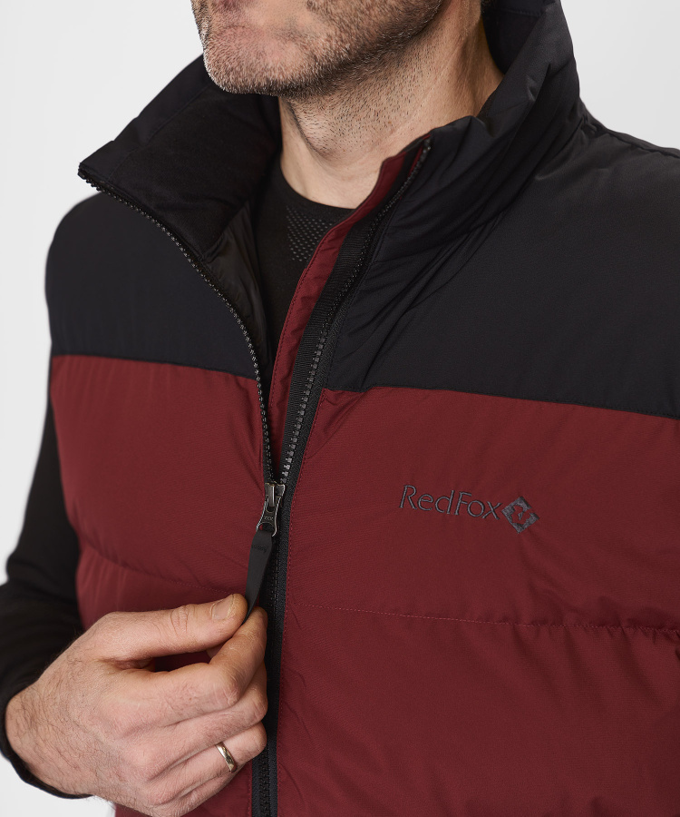 Жилет пуховый Nansen IV Мужской (M, 1110/бордовый/черный, , , , , )