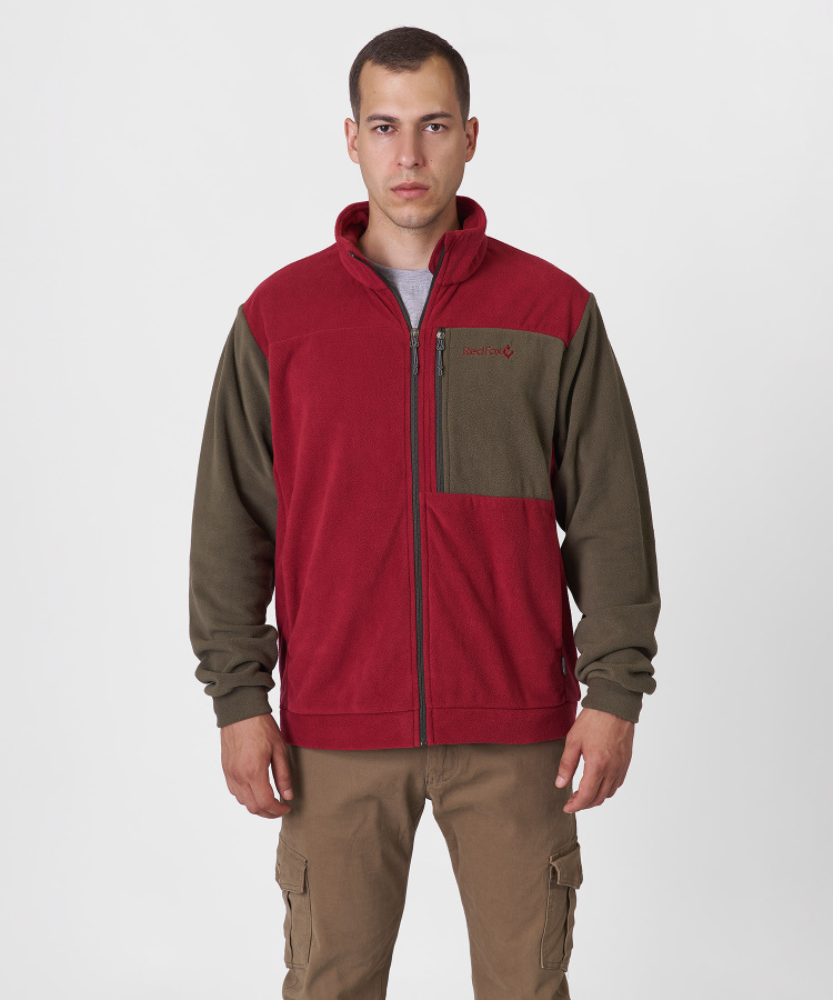 Джемпер Camp Jacket Мужской (XXL, 1131/бордовый/т.оливковый, , , , , )