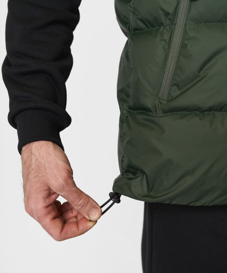 Жилет пуховый Nansen R Мужской (XXL, 5110/т.зеленый/черный, , , , , )