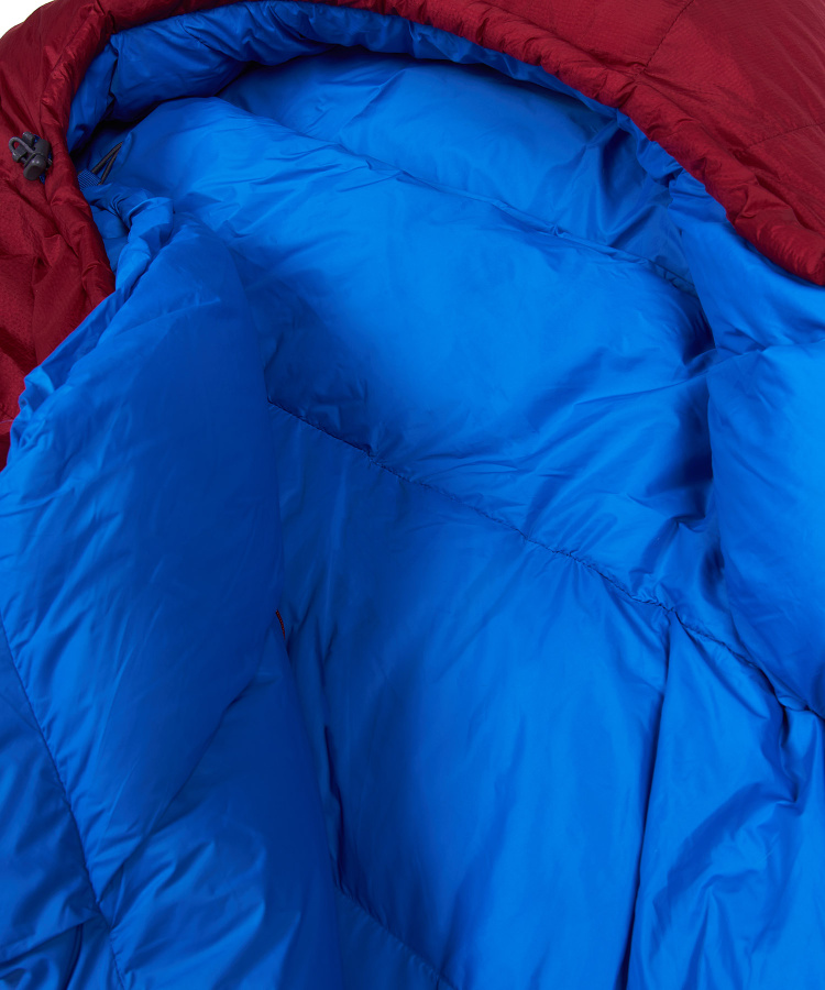 Спальный мешок пуховый Rapid -30C right (Long, 1282/т.красный/синий, , , , , )