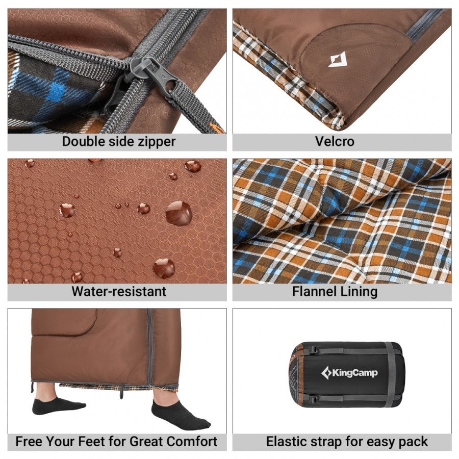 2215 SNOWFLAKE 400 -15°С 190х84 спальный мешок (-15С, коричневый правый) 2215 SNOWFLAKE 400 -15°С 190х84 спальный мешок (-15С, коричневый правый)