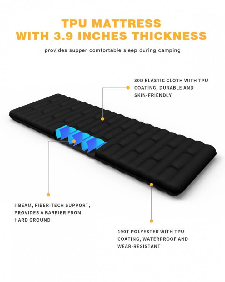 1905 SUPER COMFORT SINGLE коврик надувной (чёрный, 190х63х10) 1905 SUPER COMFORT SINGLE коврик надувной (чёрный, 190х63х10)