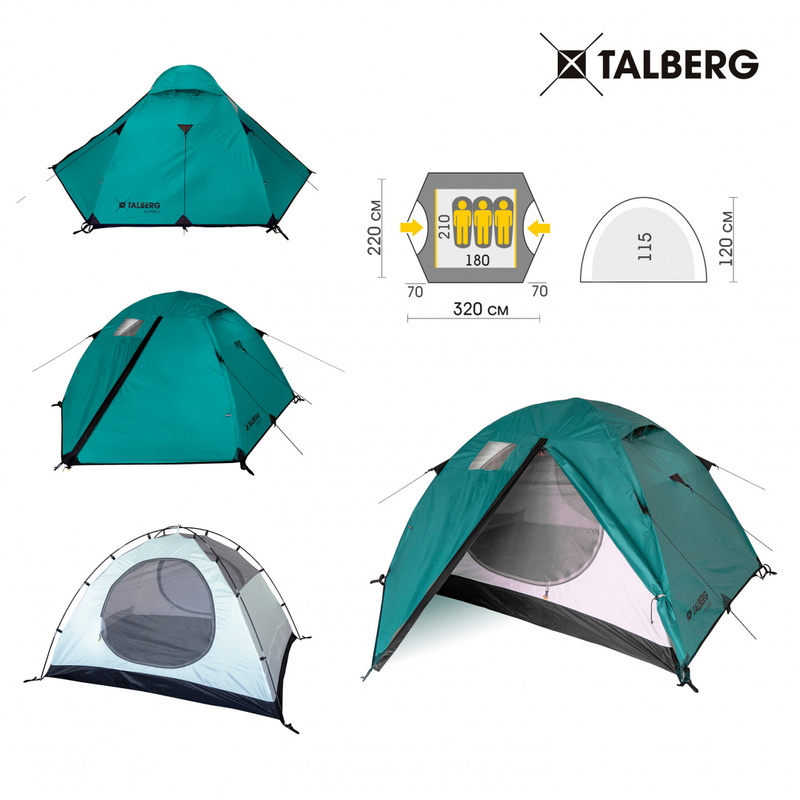 SLIPER 3 палатка Talberg (зелёный)