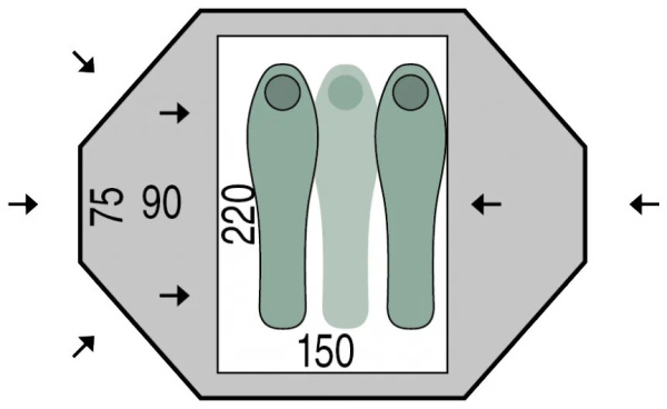 Палатка Tomado 2 Duralu (, Green, , , , , )