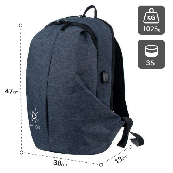 Купить SAMSTRONG b0411 business backpack рюкзак (синий) 8 550 ₽ SAMSTRONG b0411 business backpack рюкзак (синий)