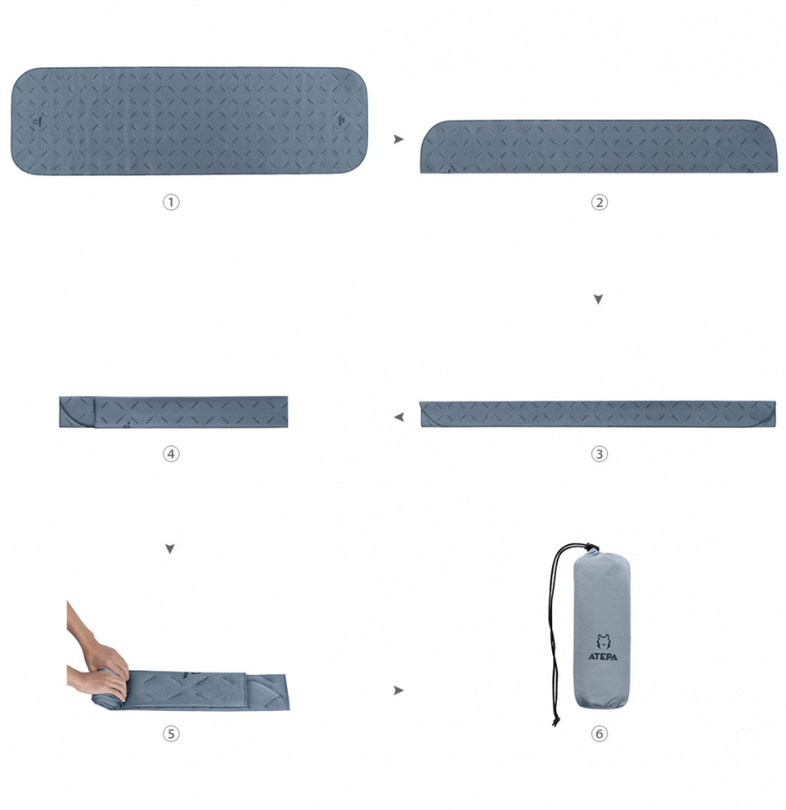 1008 MATTRESS коврик надувной (св. серый, 189х58х6 см) 1008 MATTRESS коврик надувной (св. серый, 189х58х6 см)