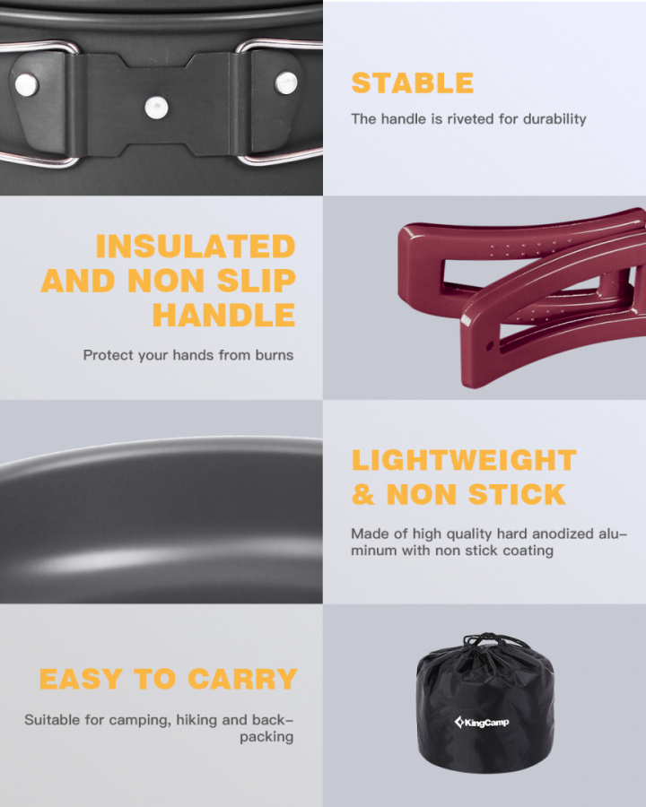 Купить King Camp 3910 climber 1 набор посуды на 2 персоны 4 180 ₽ King Camp 3910 climber 1 набор посуды на 2 персоны