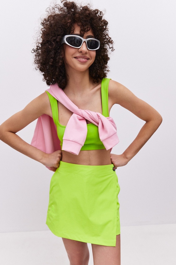 *Юбка-шорты 24-31141 жен. (48, 63 лимонный/акация, 168, , , , )