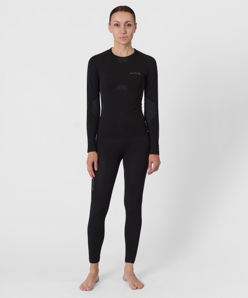 Первый слой фуфайка с длинным рукавом Active Seamless Женская (S-M, 1000/черный, , , , , )