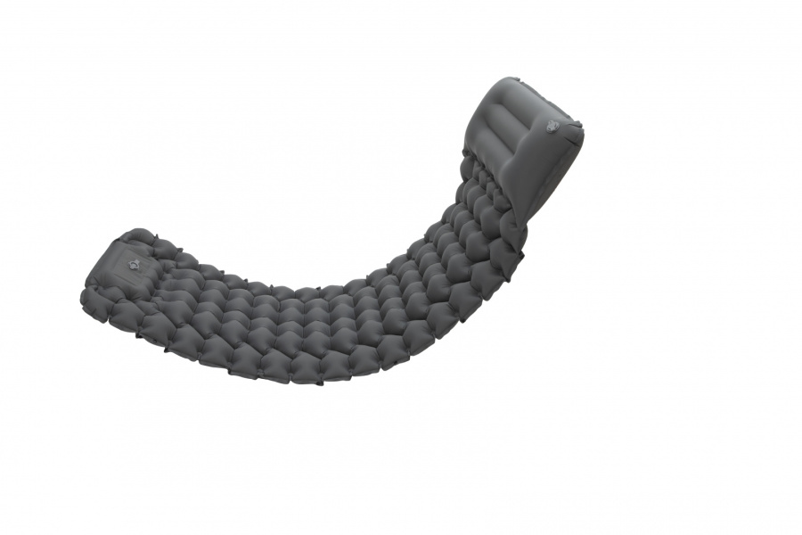 2401 DELUXE 7 коврик надувной (серый, 196х68х7 см)