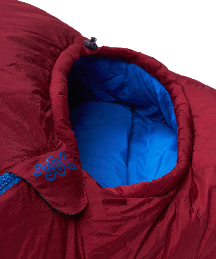 Спальный мешок пуховый Rapid -30C right (Long, 1282/т.красный/синий, , , , , )