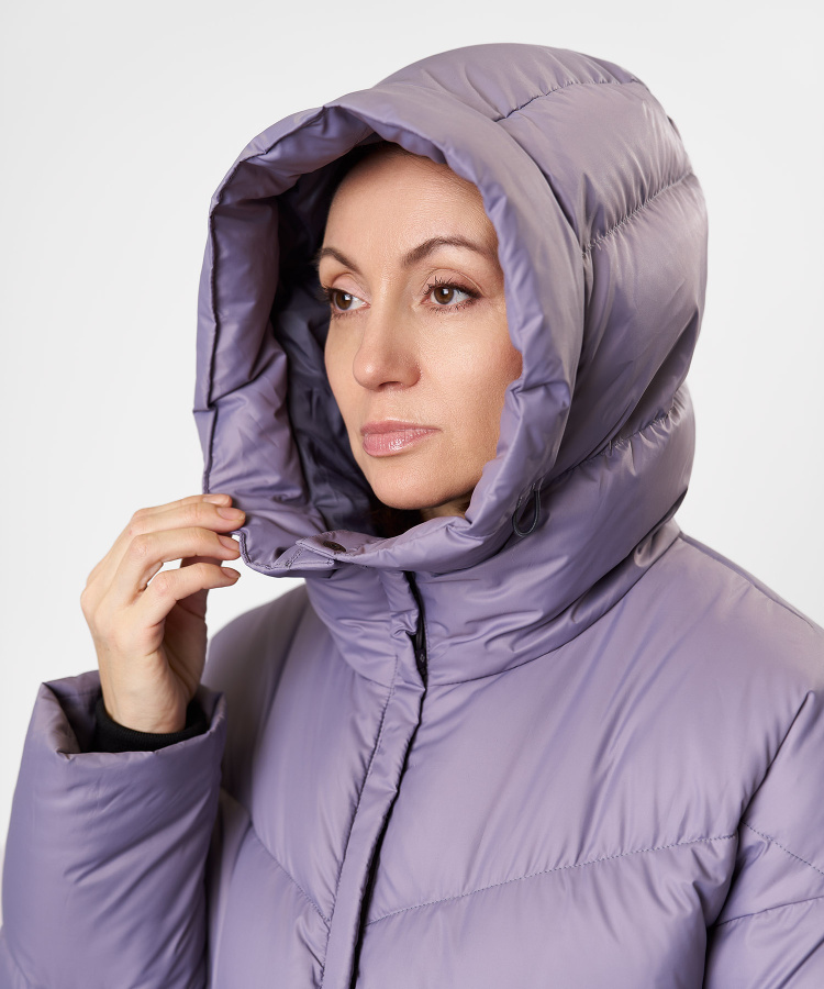 Пальто пуховое Astra Женское (M, 0700/т.лиловый, , , , , )