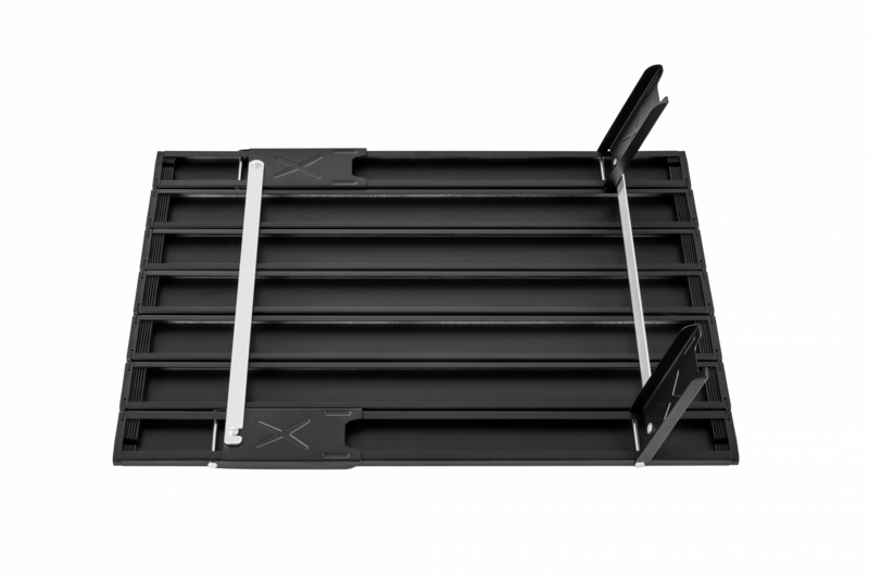 2403 MINI ALUNIUM TABLE L стол скл. алюм (черный)