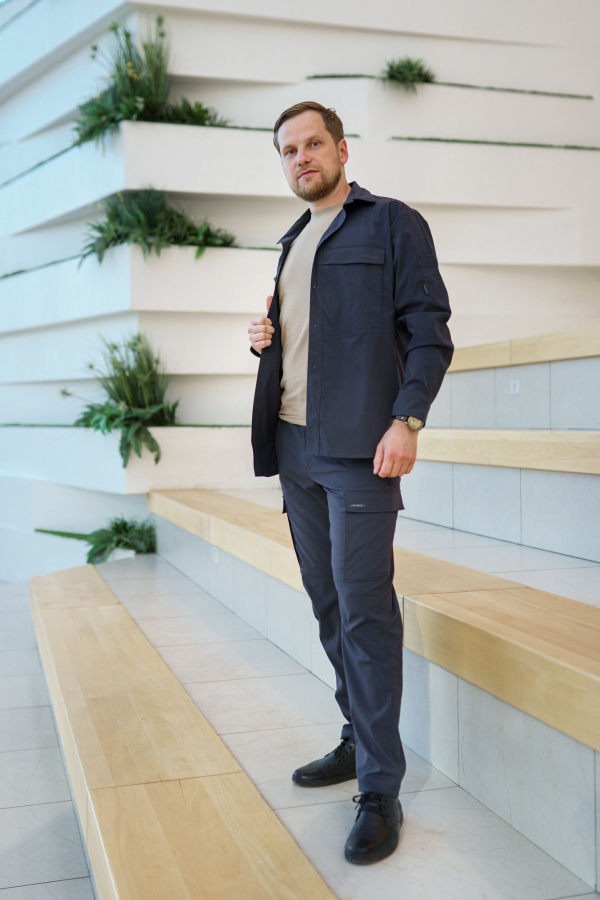 Рубашка-ветровка мужская Discovery (46/170-176, Синий, , , )