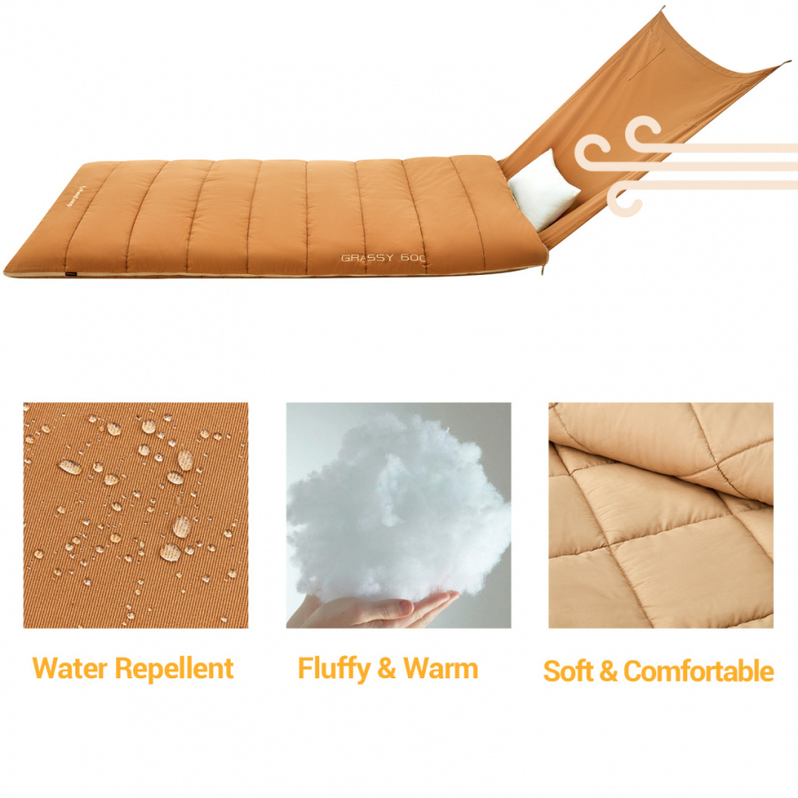 2218 GRASSY 600 -22°С 203x96 спальный мешок (-22°С, коричневый левый) 2218 GRASSY 600 -22°С 203x96 спальный мешок (-22°С, коричневый левый)