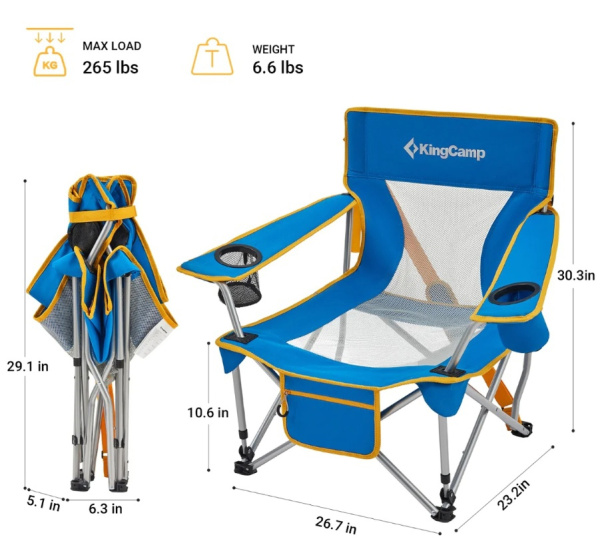 Купить King Camp 2135 larch beech chair кресло скл. сталь (синий) 5 200 ₽ King Camp 2135 larch beech chair кресло скл. сталь (синий)