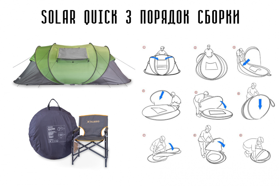 SOLAR QUICK палатка Talberg (зелёный) SOLAR QUICK палатка Talberg (зелёный)
