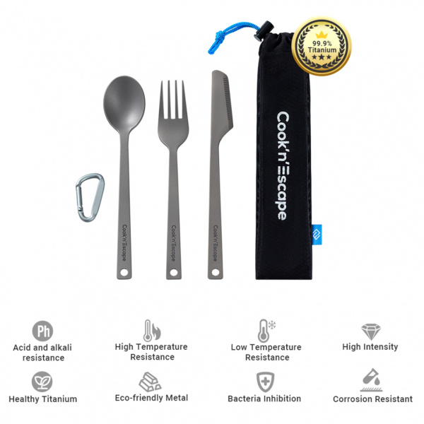 CA2005 3-Piece Titanium Cutlery Set Набор стол. приборов
