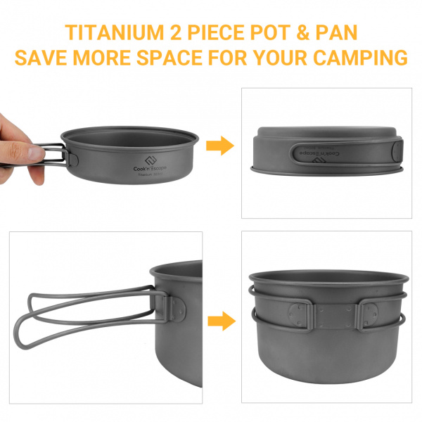 CA2112 Titanium Pot with pan Набор посуды