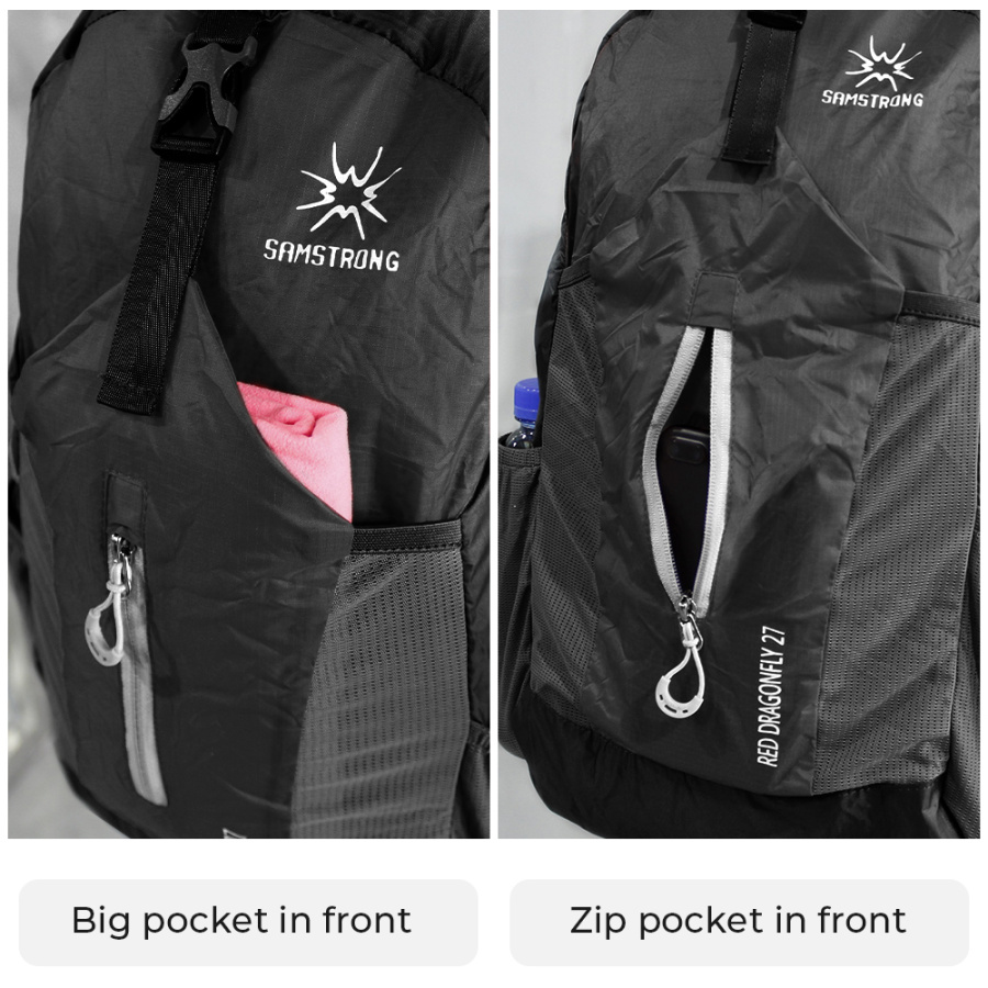 B0084 RED DRAGONFLY 27 Ультралегкий рюкзак (27 черный)