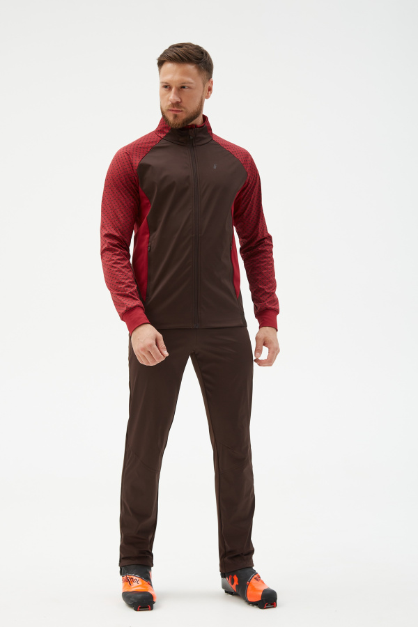 Брюки д/муж. "Баланс 2.0" (XL(54/188), бордовый_кофейный, , , , , )