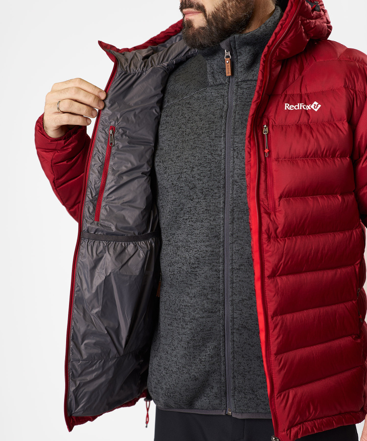 Куртка пуховая Flight Lite IV Мужская (S, 1200/т.красный, , , , , )