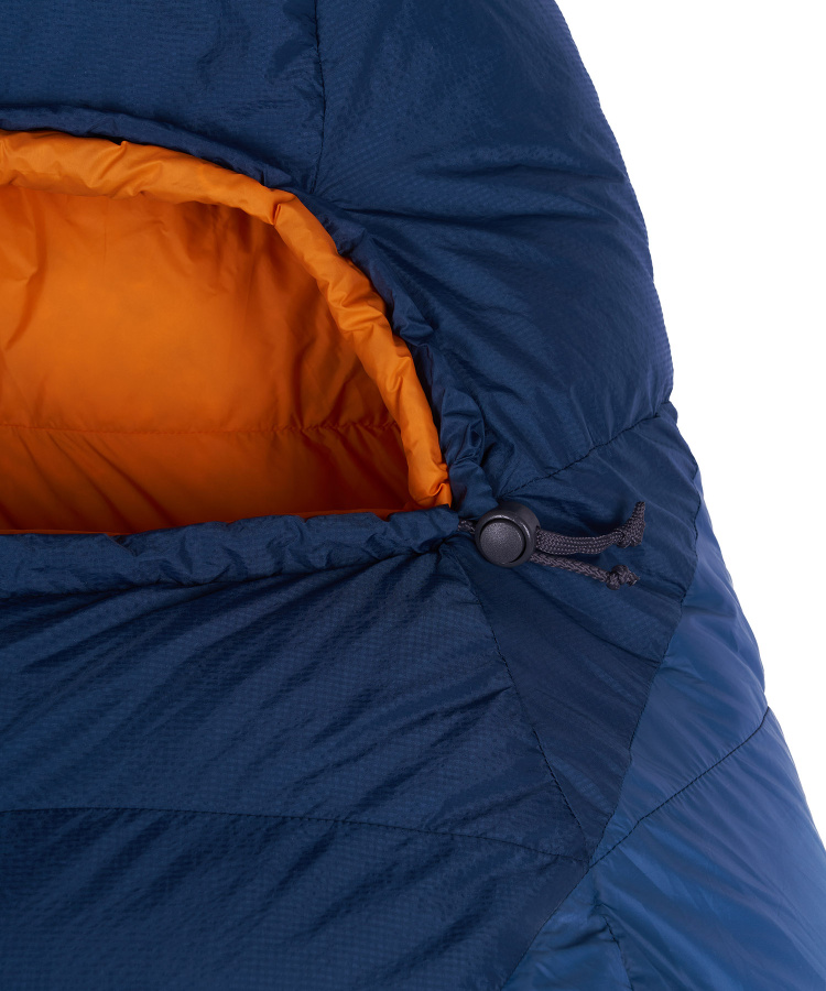 Спальный мешок пуховый Yeti-20C left (Long, 9723/деним/оранжевый, , , , , )