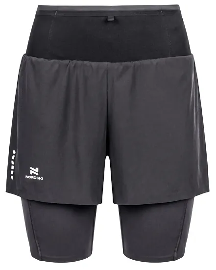 Шорты 2 в 1 Nordski Trail Black