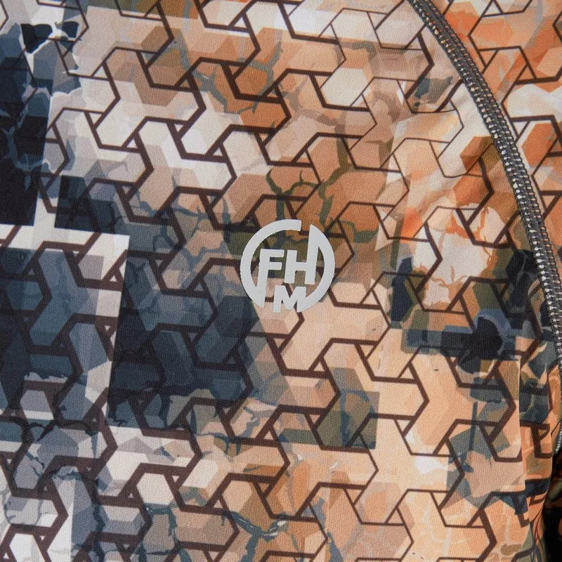 *Футболка "Mark Hoodie V3" принт (XS, Принт серо-оранжевый/Серый, , , )