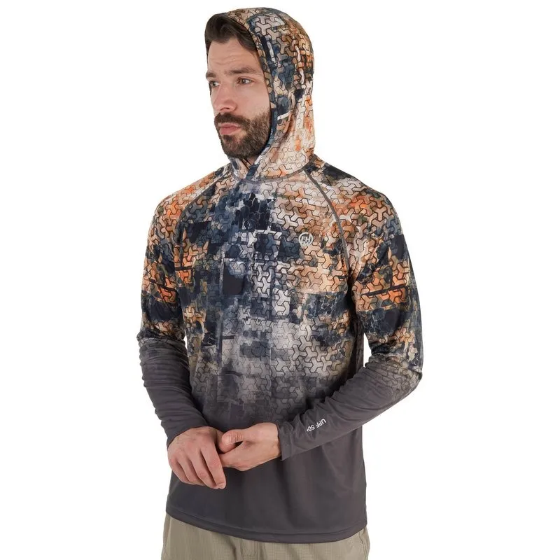 *Футболка "Mark Hoodie V3" принт (XS, Принт серо-оранжевый/Серый, , , )