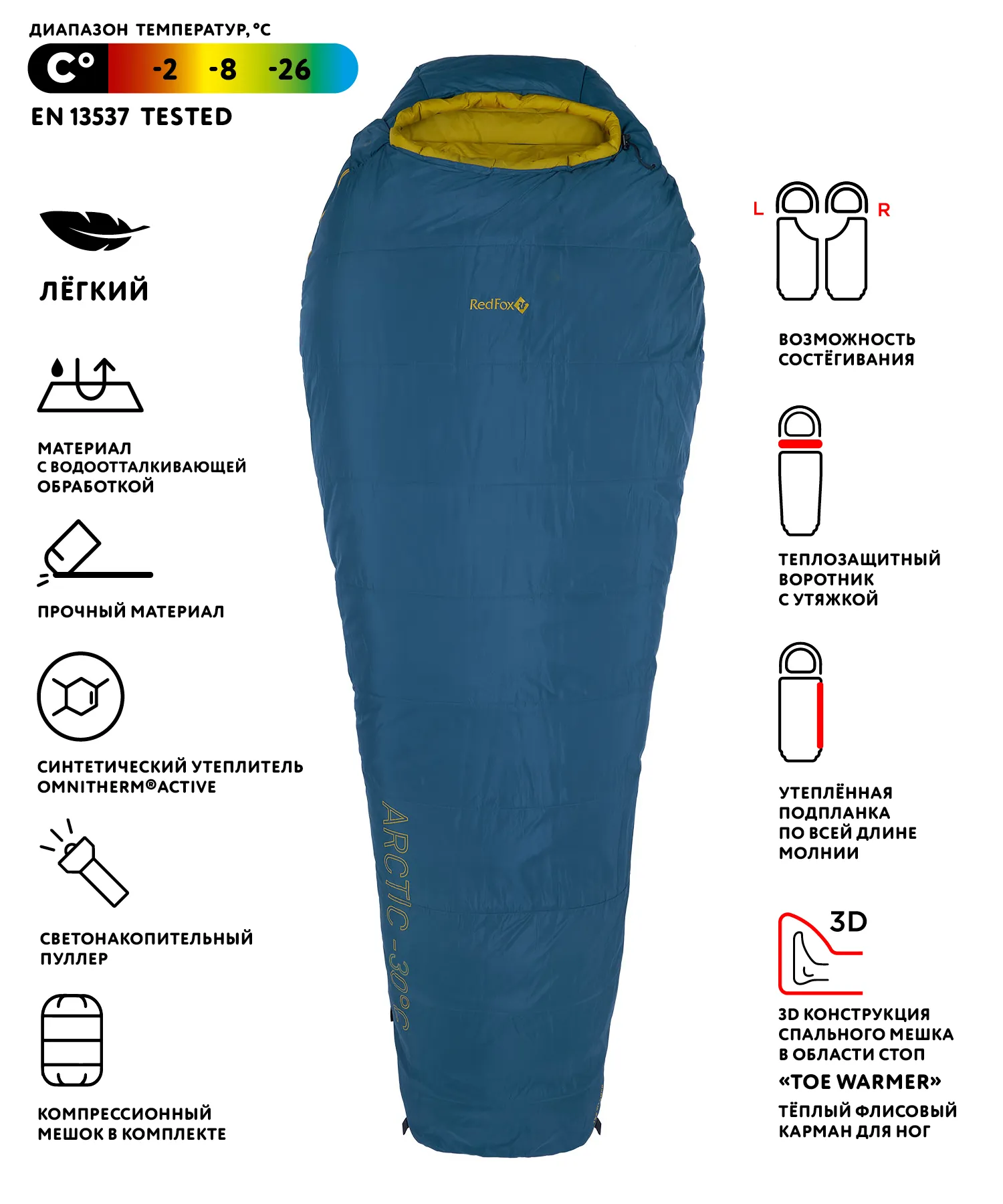 Спальный мешок Arctic-30C left