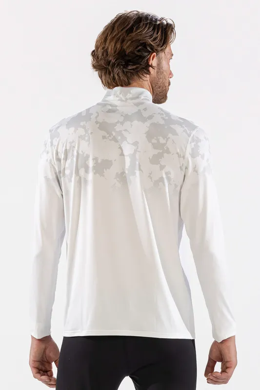 Термобелье водолазка мужская MENS BODYFIT BROKEN MAP ZIP NECK (S, 012/OPTIC WHITE, , , , , )