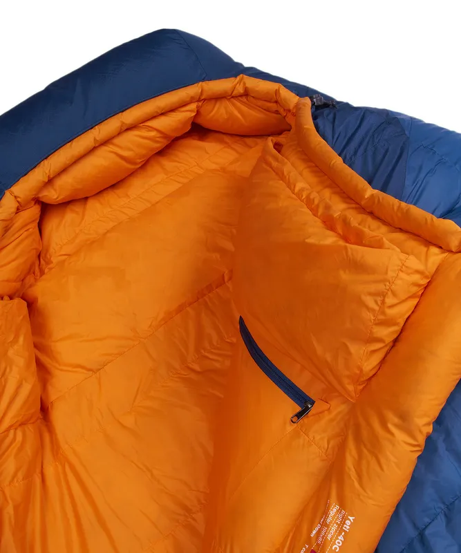 Спальный мешок пуховый Yeti-30C left (Regular, 9723/деним/оранжевый, , , , , )