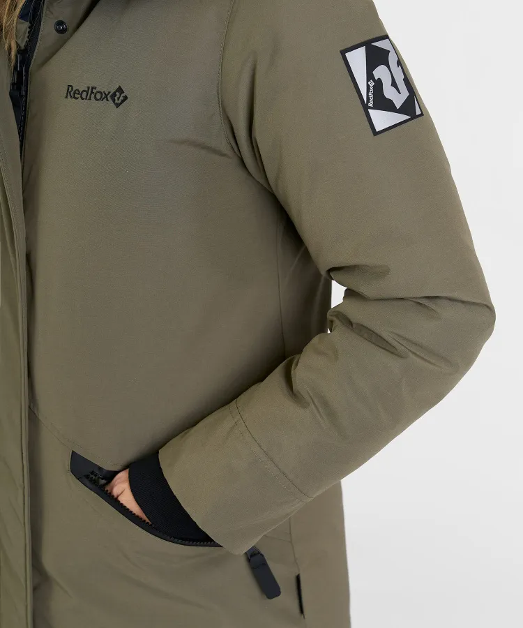 Полупальто пуховое Nyla III Женское (XS, 3100/т.оливковый, , , W23-24, , )