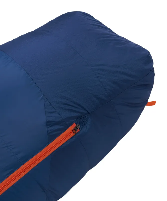 Спальный мешок пуховый Yeti-30C left (Regular, 9723/деним/оранжевый, , , , , )
