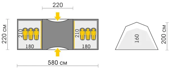 Talberg base 6 палатка talberg (зелёный)