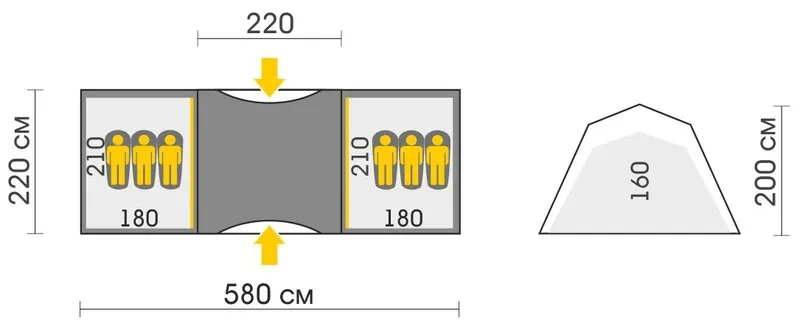 BASE 6 палатка Talberg (зелёный)