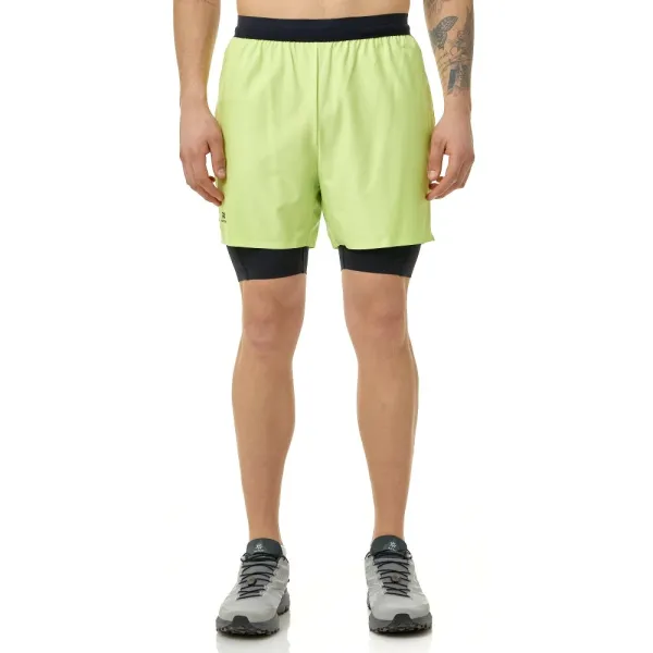 Шорты 2 в 1 Nordski Road Lime/Black (46-S, Lime/Black, , , )