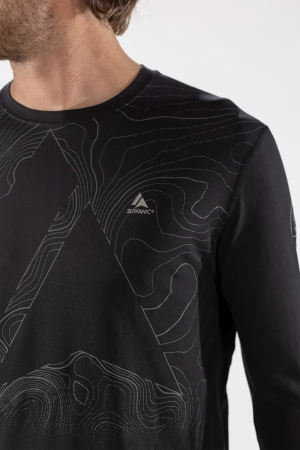 Термобелье футболка мужская MENS BODYFIT CONTOUR CREW NECK (XL, 020 Black, , , , , )