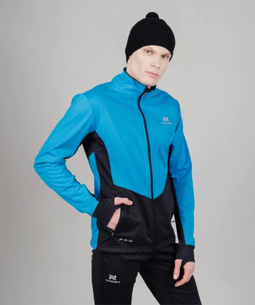 Тренировочная куртка Nordski Pro Light Blue/Black (S, Light Blue/Black, , , , , )