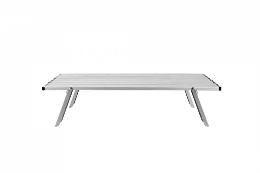 2403 MINI ALUNIUM TABLE L стол скл. алюм (серебристый)