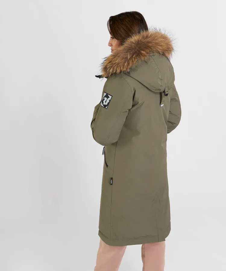Полупальто пуховое Nyla III Женское (XS, 3100/т.оливковый, , , W23-24, , )